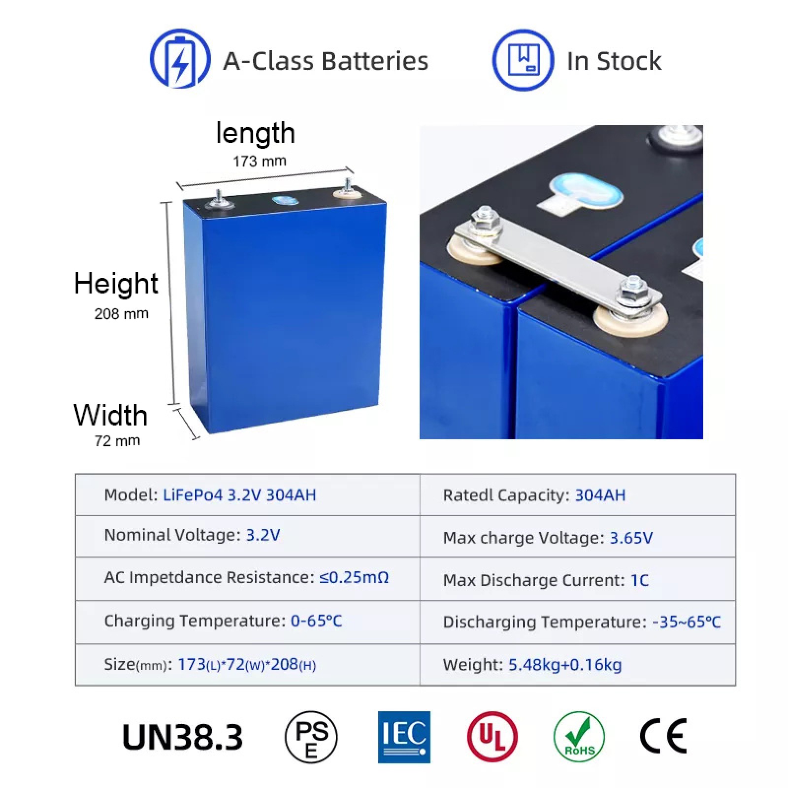 V Eve Ah Lifepo Battery Lithium Ion Prismatic Cell Times